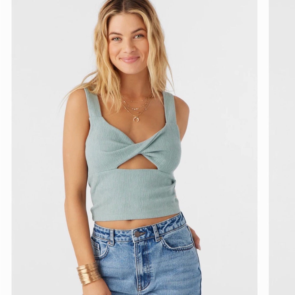 O'Neill Ivory Twist Front Crop Top - Picture 2 of 8